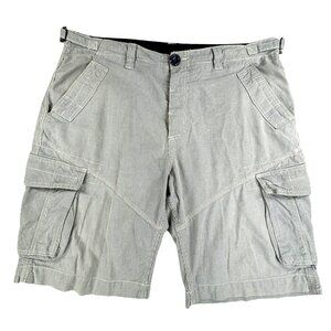 Next Cargo Shorts Men's 38" Blue/White Striped Cotton